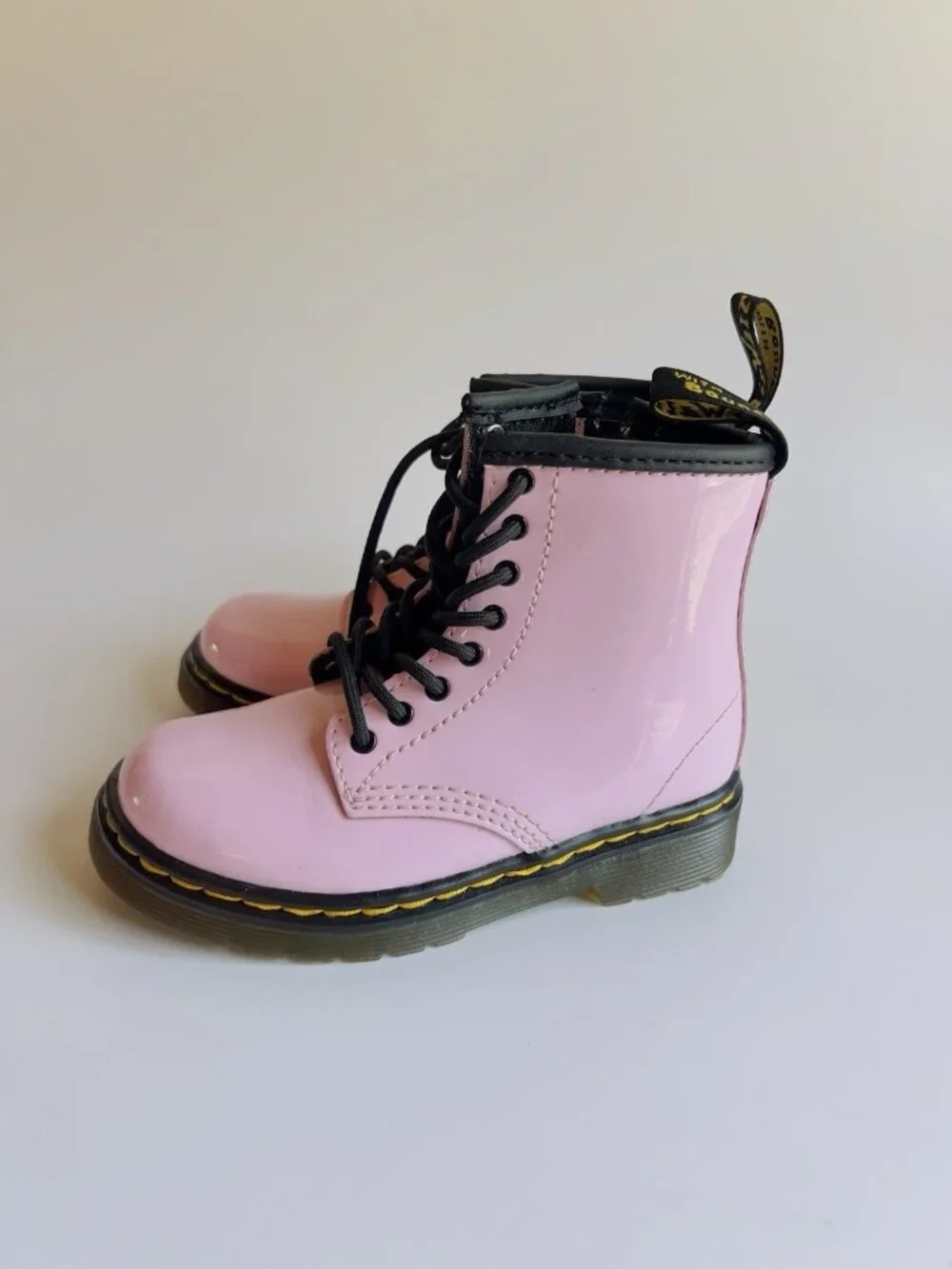 Dr. Martens 1460 Pink Patent Leather Toddler Boots Size 8